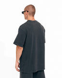 Men's Oversized Acid Washed Vintage 3D Printed Black T-shirt (4)