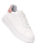 V-Harmony Women's White Shoes with Salmon Heel Tab (4)