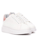 V-Harmony Women's White Shoes with Salmon Heel Tab (2)