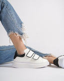 ‘Martin Valen Velocanto’ Women's Laceless Black-White Chunky Shoes (6)