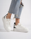 Highrise Women's Black Suede Belted White Shoes (9)