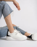 Highrise Women's Black Suede Belted White Shoes (10)
