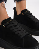 Martin Valen Originals Highrise Women's Belted Full Black Shoes (8)