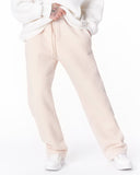 Unyieldingness Oversized Baggy Cream Sweatpants (6)