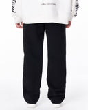 Unyieldingness Oversized Baggy Black Sweatpants (5)