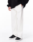 Unyieldingness Oversized Baggy White Sweatpants (3)
