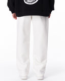 Unyieldingness Oversized Baggy White Sweatpants (2)