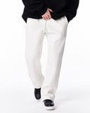 Unyieldingness Oversized Baggy White Sweatpants (9)