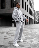 Rumi 3D Printed Oversized Gray Hoodie Tracksuit (5)