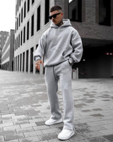Survêtement Gris Oversize Rumi avec Hoodie et Impression 3D