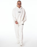 Rumi 3D Printed Oversized White Hoodie Tracksuit