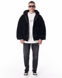 Black Plush Zipper Hoodie with 3D Embroidery (12)
