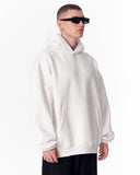 Minimalist Sleeve Printed White Oversized Hoodie (4)