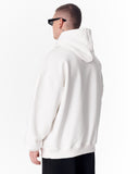 Minimalist Sleeve Printed White Oversized Hoodie (5)