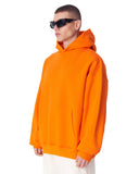 Minimalist Sleeve Printed Orange Oversized Hoodie (7)