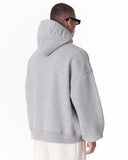 Puff Hood Oversized Gray Hoodie (2)