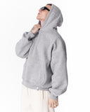 Puff Hood Oversized Gray Hoodie (4)
