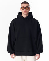 Hoodie Oversize Noir avec Capuche Puff