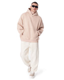 Back Embroidery Oversized Beige Hoodie (5)
