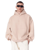 Back Embroidery Oversized Beige Hoodie (4)
