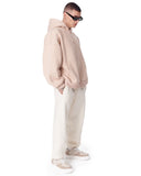 Back Embroidery Oversized Beige Hoodie (8)