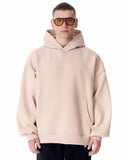 Puff Hood Oversized Beige Hoodie (6)