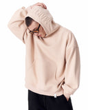 Puff Hood Oversized Beige Hoodie (3)