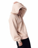 Puff Hood Oversized Beige Hoodie (5)