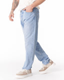 Ice Blue Loose Fit Jeans For Men (7)