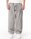 Men's Baggy Fit Gray Jeans with Denim Drawstring (2)