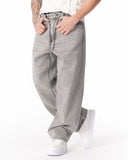 Men's Baggy Fit Gray Jeans with Denim Drawstring (6)