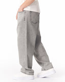 Men's Baggy Fit Gray Jeans with Denim Drawstring (7)