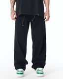 Men's Baggy Fit Black Jeans with Denim Drawstring (2)