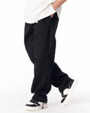 Adjustable Cuff Black Wide-Leg Trousers (6)