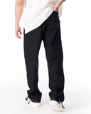 Adjustable Cuff Black Wide-Leg Trousers (8)