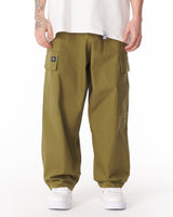 Pantalon Kaki à Jambes Larges avec Poignets Réglables