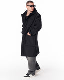 Men's Waterproof Softshell Long Jacket in Black (8)
