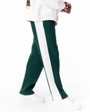 Green-White Sweatpants With Stripes on Side (9)