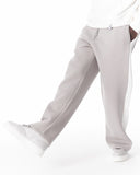 Gray-White Sweatpants With Stripes on Side (6)