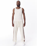 White-Brown Sweatpants With Stripes on Side (2)