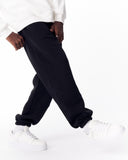 Full Black Corded Joggers With Stitch Details (7)