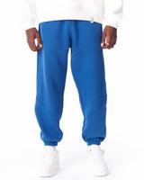 Jogging Câblé Tout Bleu avec Détails de Couture