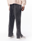 Washed Black Relaxed Fit Sweatpants For Men (3)