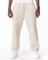 Pantalon de Jogging Beige à Coupe Relax avec Côtelures et Cordon de Serrage
