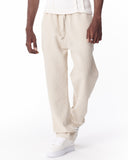 Relaxed Fit Ribbed Beige Sweatpants With Drawstring (8)