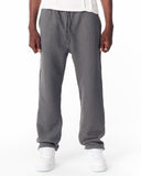 Relaxed Fit Ribbed Gray Sweatpants With Drawstring (3)
