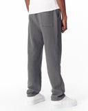Relaxed Fit Ribbed Gray Sweatpants With Drawstring (5)