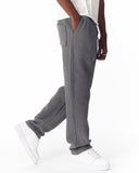 Relaxed Fit Ribbed Gray Sweatpants With Drawstring (6)