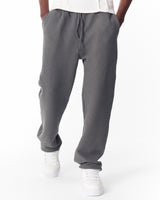 Pantalon de Jogging Gris à Coupe Relax avec Côtelures et Cordon de Serrage