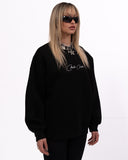 Signatura MV 3D Printed Handwriting Oversized Black Sweatshirt (4)